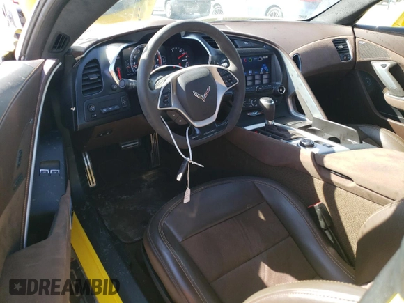 2016 Chevrolet Corvette Z06 3LZ with VIN 1G1YU3D61G5612818, listed as a Copart auction lot 74595623 with 19,813 mi miles. Bid and sale history available at carsss.com. Image 8.