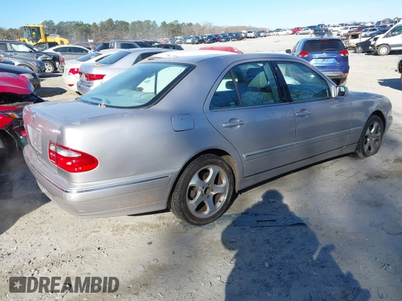 2002 Mercedes-Benz E 320 with VIN WDBJF70J82B480704, listed as a IAAI auction lot 41602662 with 131,494 mi miles and . Bid and sale history available at DreamBid. Image 4.