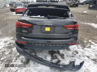 2020 Audi Q3 S line Premium with VIN WA1DECF35L1056563, listed as a Copart auction lot 80702914 with 57,260 mi miles and Clean Title. Bid and sale history available at carsss.com. Image 6.
