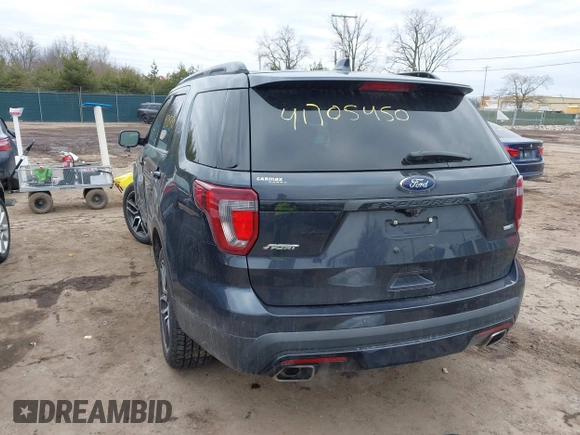 2017 Ford Explorer Sport with VIN 1FM5K8GT7HGC82568, listed as a IAAI auction lot 41705450 with 91,694 mi miles and . Bid and sale history available at carsss.com. Image 3.