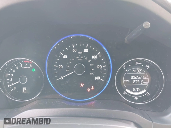 2016 Honda HR-V EX-L w/Navi with VIN 3CZRU6H70GM761497, listed as a IAAI auction lot 41616410 with 92,527 mi miles. Bid and sale history available at carsss.com. Image 7.