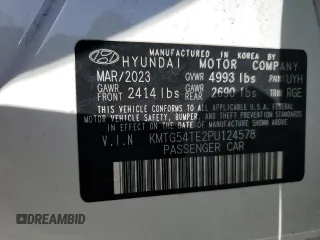 2023 Genesis G70 3.3T with VIN KMTG54TE2PU124578, listed as a Copart auction lot 79160664 with 46,500 mi miles and Salvage Title. Bid and sale history available at DreamBid. Image 12.