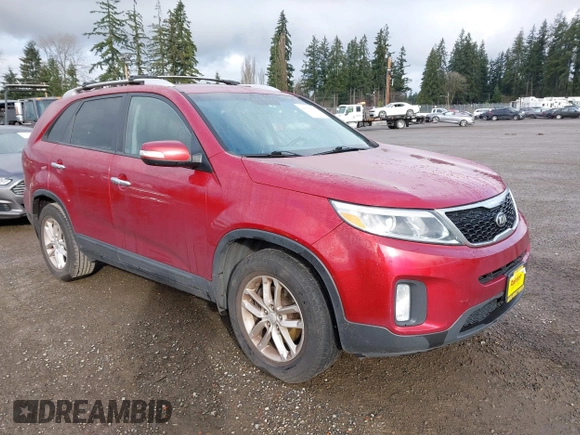 2014 Kia Sorento LX with VIN 5XYKT3A60EG438426, listed as a IAAI auction lot 41765847 with 166,897 mi miles and . Bid and sale history available at carsss.com. Image 1.