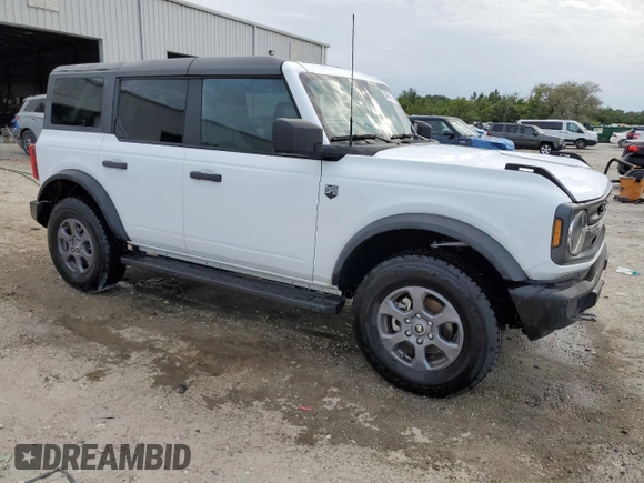 2024 Ford Bronco Big Bend z VIN 1FMDE7BH1RLA64327, wystawiony jako Copart lot #54401305 z przebiegiem 14 175 mil mil oraz Szkoda całkowita • Salvage title. Historia ofert i sprzedaży dostępna na DreamBid. Obrazek 4.