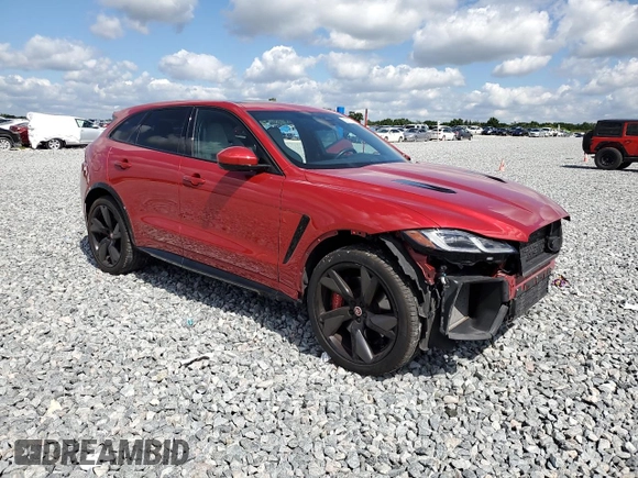 2023 Jaguar F-Pace SVR with VIN SADCZ2EEXPA708753, listed as a Copart auction lot 53111765 with 51,378 mi miles and Salvage Title. Bid and sale history available at DreamBid. Image 4.