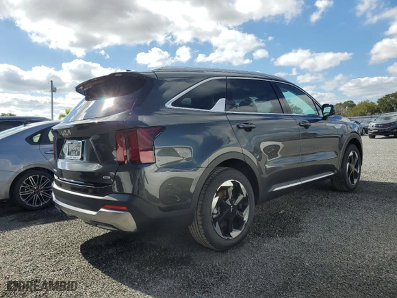 2025 Kia Sorento Hybrid EX with VIN KNDRH4JG3S5307462, listed as a Copart auction lot 81043004 with 25 mi miles and Salvage Title. Bid and sale history available at carsss.com. Image 3.