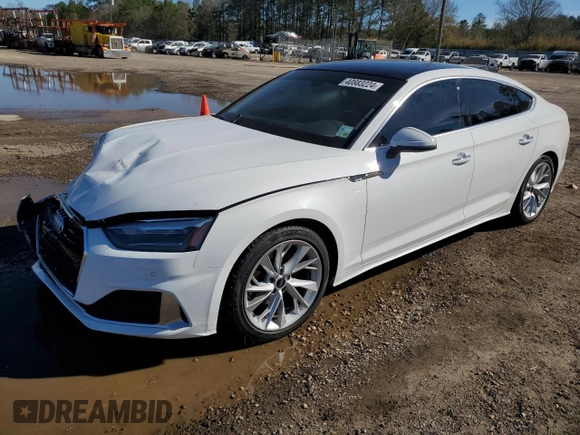 2022 Audi A5 Sportback Premium with VIN WAUABCF59NA006557, listed as a Copart auction lot 40883224 with 60,170 mi miles. Bid and sale history available at carsss.com. Image 1.