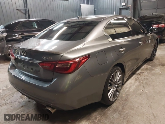 2018 Infiniti Q50 RED SPORT 400 with VIN JN1FV7AR9JM480988, listed as a IAAI auction lot 41662256 with 82,392 mi miles. Bid and sale history available at carsss.com. Image 4.