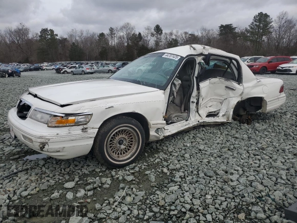 1997 Mercury Grand Marquis LS with VIN 2MELM75W7VX651074, listed as a Copart auction lot 44707425 with Not Provided miles and Salvage Title. Bid and sale history available at DreamBid. Image 1.