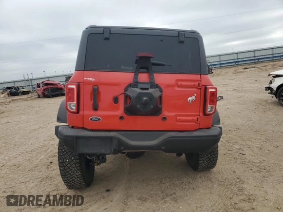 2023 Ford Bronco with VIN 1FMEE5DH5PLB84151, listed as a Copart auction lot 45160185 with 20,958 mi miles and Salvage Title. Bid and sale history available at DreamBid. Image 6.