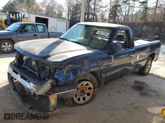 2005 Chevrolet Silverado 1500 Work Truck with VIN 1GCEC14X35Z298508, listed as a Copart auction lot 45917835 with 0 mi miles and Salvage Title. Bid and sale history available at carsss.com. Image 1.