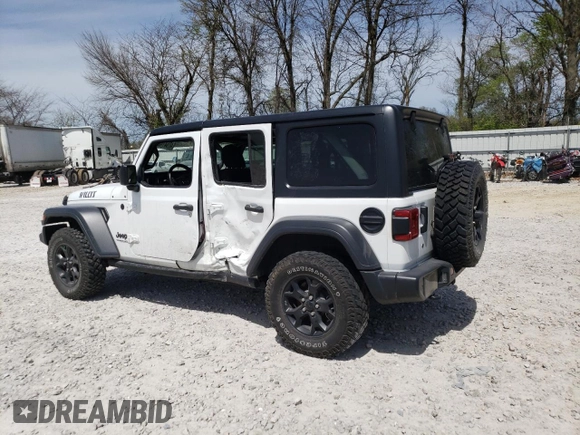2020 Jeep Wrangler Unlimited Sport with VIN 1C4HJXDN7LW169755, listed as a Copart auction lot 47641404 with 85,902 mi miles and Salvage title. Bid and sale history available at DreamBid. Image 2.