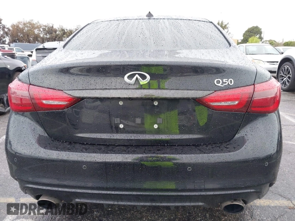2021 Infiniti Q50 3.0t LUXE with VIN JN1EV7BP7MM705096, listed as a IAAI auction lot 41755035 with 92,476 mi miles. Bid and sale history available at carsss.com. Image 16.