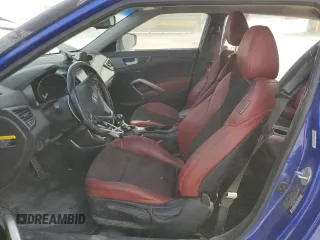 2014 Hyundai Veloster Turbo with VIN KMHTC6AE8EU201724, listed as a Copart auction lot 77487444 with 163,334 mi miles and Salvage Title. Bid and sale history available at carsss.com. Image 7.