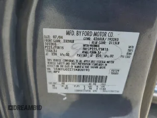 2005 Ford Escape XLS Value with VIN 1FMYU02Z75KB20193, listed as a Copart auction lot 52898665 with 121,166 mi miles and Salvage Title. Bid and sale history available at carsss.com. Image 13.