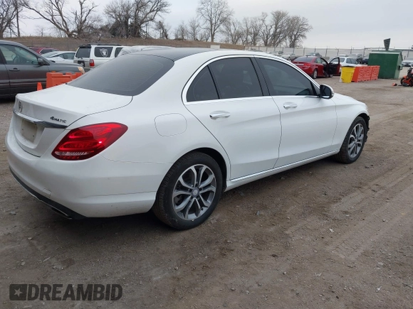 2017 Mercedes-Benz C 300 with VIN 55SWF4KB0HU205862, listed as a IAAI auction lot 41293902 with 110,854 mi miles and . Bid and sale history available at DreamBid. Image 4.