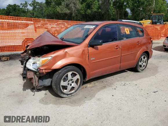 2005 Pontiac Vibe with VIN 5Y2SL63875Z409443, listed as a Copart auction lot 54958525 with 187,005 mi miles and Salvage title. Bid and sale history available at DreamBid. Image 1.