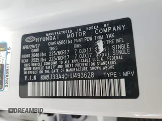 2017 Hyundai Tucson SE with VIN KM8J33A40HU493628, listed as a Copart auction lot 80683164 with 71,374 mi miles and Salvage Title. Bid and sale history available at DreamBid. Image 14.