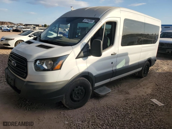 2016 Ford Transit Wagon XL with VIN 1FBZX2CM3GKA09341, listed as a Copart auction lot 87764355 with 34,090 mi miles and Salvage Title. Bid and sale history available at carsss.com. Image 1.