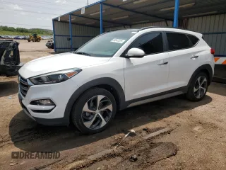 2017 Hyundai Tucson Limited z VIN KM8J3CA28HU296608, wystawiony jako Copart lot #58847025 z przebiegiem 94 306 mil mil oraz Czysty tytuł • Clean title. Historia ofert i sprzedaży dostępna na DreamBid. Obrazek 1.