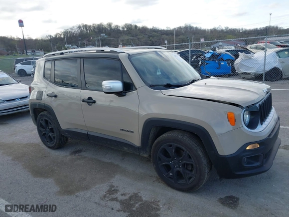 2016 Jeep Renegade Limited with VIN ZACCJADTXGPC74363, listed as a IAAI auction lot 41827735 with 105,446 mi miles. Bid and sale history available at carsss.com. Image 14.
