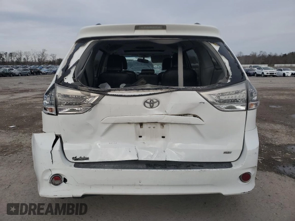 2012 Toyota Sienna SE with VIN 5TDXK3DC8CS208840, listed as a Copart auction lot 89005565 with 181,235 mi miles and Clean Title. Bid and sale history available at carsss.com. Image 6.