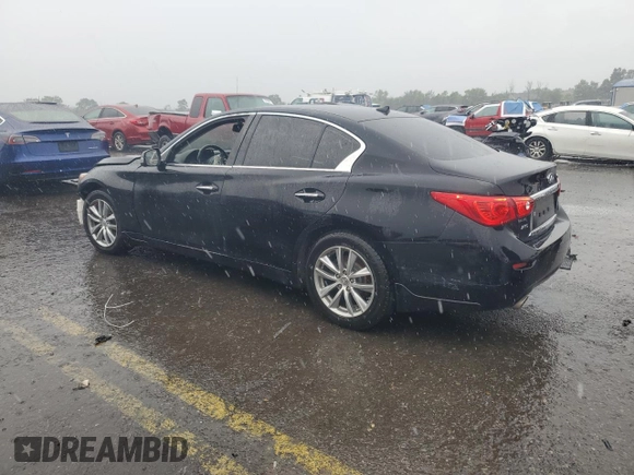 2014 Infiniti Q50 Premium with VIN JN1BV7AR9EM707892, listed as a Copart auction lot 63298055 with 144,391 mi miles and Salvage title. Bid and sale history available at DreamBid. Image 2.