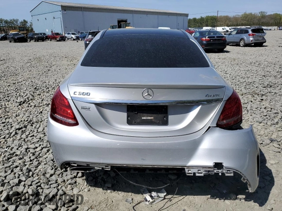 2016 Mercedes-Benz C 300 Luxury with VIN 55SWF4KB3GU120478, listed as a Copart auction lot 53124805 with Not provided miles and Salvage title. Bid and sale history available at DreamBid. Image 6.