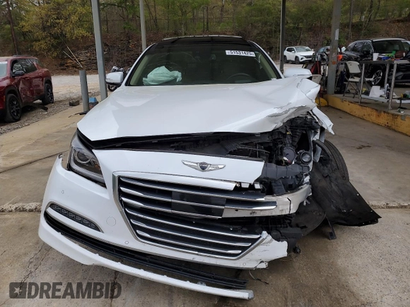 2017 Genesis G80 Ultimate z VIN KMHGN4JF9HU213796, wystawiony jako Copart lot #51531425 z przebiegiem 112 723 mil mil oraz Szkody całkowita. Historia ofert i sprzedaży dostępna na DreamBid. Obrazek 5.