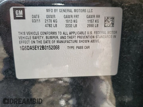2011 Cadillac CTS with VIN 1G6DA5EY2B0152068, listed as a Copart auction lot 51275745 with 158,002 mi miles and Salvage title. Bid and sale history available at DreamBid. Image 14.
