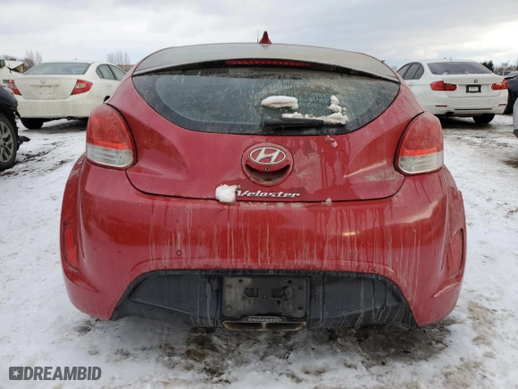 2013 Hyundai Veloster w/Gray Int with VIN KMHTC6AD5DU138393, listed as a Copart auction lot 85813394 with 0 mi miles and Clean Title. Bid and sale history available at carsss.com. Image 6.