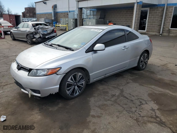 2008 Honda Civic Cpe EX-L with VIN 2HGFG12928H559629, listed as a Copart auction lot 48201925 with 164,448 mi miles and Salvage Title. Bid and sale history available at carsss.com. Image 1.
