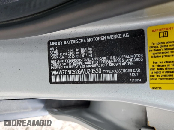 2016 MINI Countryman S with VIN WMWZC5C52GWU20530, listed as a Copart auction lot 62321205 with 100,970 mi miles and Clean title. Bid and sale history available at DreamBid. Image 12.