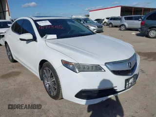 2015 Acura TLX V6 Tech with VIN 19UUB2F51FA000846, listed as a IAAI auction lot 41713165 with 1 mi miles. Bid and sale history available at carsss.com. Image 1.