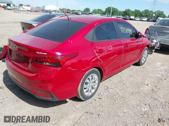 2022 Hyundai Accent SE with VIN 3KPC24A62NE160929, listed as a IAAI auction lot 42310998 with 76,000 mi miles and . Bid and sale history available at DreamBid. Image 4.