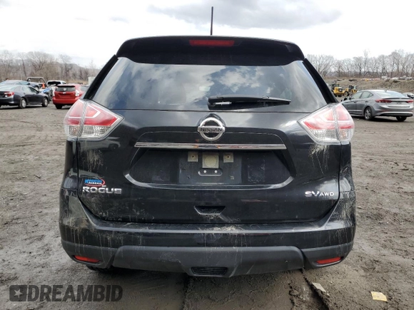 2016 Nissan Rogue S with VIN JN8AT2MV9GW135583, listed as a Copart auction lot 51216385 with 0 mi miles and Salvage Title. Bid and sale history available at carsss.com. Image 6.