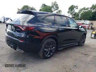 2023 Acura MDX w/A-Spec Package с VIN 5J8YE1H04PL037254, выставлен на аукционе Copart как лот 63385015 с пробегом 607 миль миль и Списание • Salvage title. История ставок и продаж доступна на DreamBid. Изображение 3.