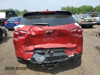 2022 Chevrolet Blazer RS with VIN 3GNKBKRS9NS116551, listed as a Copart auction lot 60444725 with 61,186 mi miles and Salvage title. Bid and sale history available at DreamBid. Image 6.