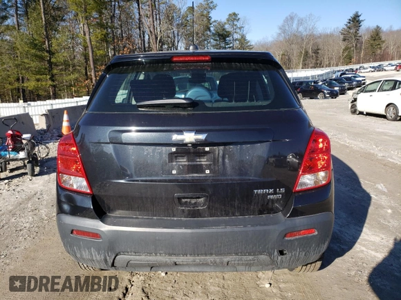 2016 Chevrolet Trax LS with VIN KL7CJNSB4GB655151, listed as a Copart auction lot 48184035 with 75,067 mi miles and Salvage Title. Bid and sale history available at carsss.com. Image 6.