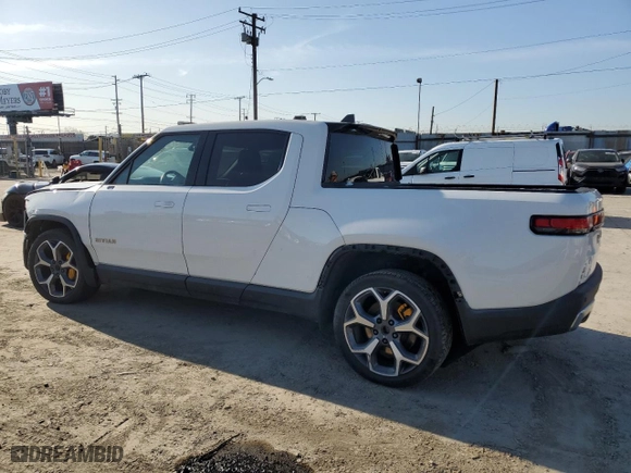 2022 Rivian R1T Adventure Package with VIN 7FCTGAAA9NN014280, listed as a Copart auction lot 49723355 with 0 mi miles and Salvage Title. Bid and sale history available at carsss.com. Image 2.