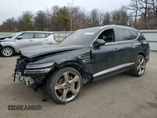 2024 Genesis GV80 with VIN KMUHBDSB6RU161748, listed as a Copart auction lot 46913355 with Not Provided miles and Salvage Title. Bid and sale history available at DreamBid. Image 1.