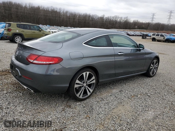 2017 Mercedes-Benz C 300 with VIN WDDWJ4JB3HF444647, listed as a Copart auction lot 47061125 with 48,172 mi miles and Salvage Title. Bid and sale history available at carsss.com. Image 3.