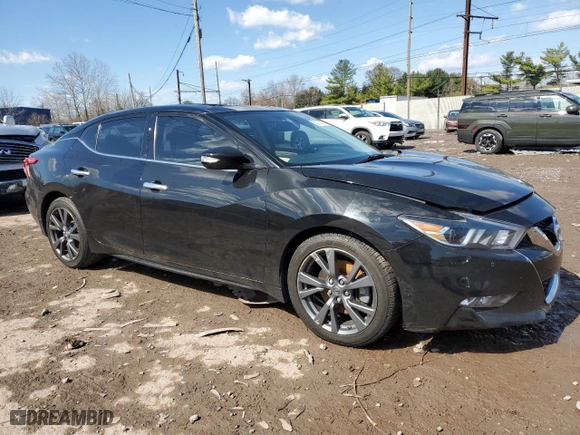 2018 Nissan Maxima S with VIN 1N4AA6AP1JC383517, listed as a Copart auction lot 50235755 with 164,199 mi miles and Salvage Title. Bid and sale history available at carsss.com. Image 4.