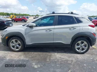 2023 Hyundai Kona SEL with VIN KM8K6CAB3PU062015, listed as a IAAI auction lot 42187191 with 35,599 mi miles. Bid and sale history available at carsss.com. Image 14.