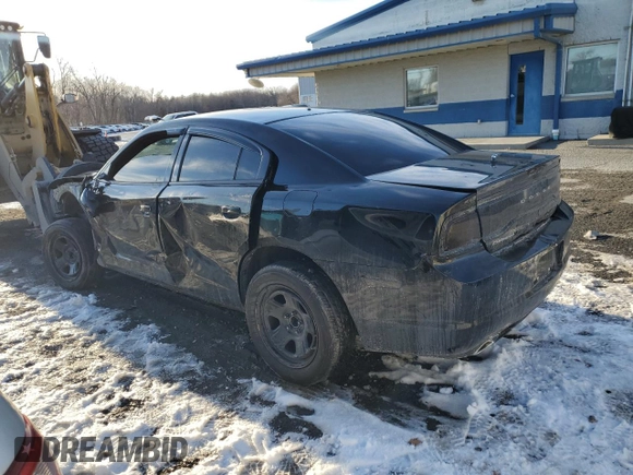 2013 Dodge Charger Police with VIN 2C3CDXAT9DH721216, listed as a Copart auction lot 42130515 with 128,473 mi miles and Salvage Title. Bid and sale history available at carsss.com. Image 2.