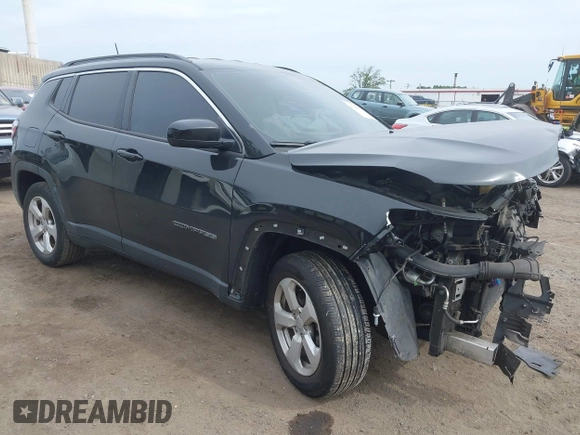 2018 Jeep Compass Latitude with VIN 3C4NJDBB2JT246030, listed as a IAAI auction lot 42362899 with 108,509 mi miles and . Bid and sale history available at DreamBid. Image 1.