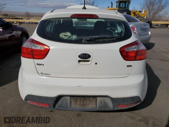 2015 Kia Rio LX with VIN KNADM5A3XF6515425, listed as a Copart auction lot 45527105 with 110,255 mi miles and Clean Title. Bid and sale history available at carsss.com. Image 6.