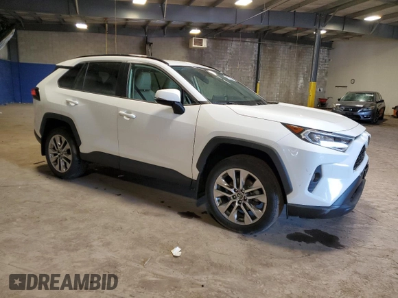 2019 Toyota RAV4 XLE Premium with VIN 2T3A1RFV2KC052271, listed as a Copart auction lot 47288495 with 48,212 mi miles and Salvage Title. Bid and sale history available at carsss.com. Image 4.