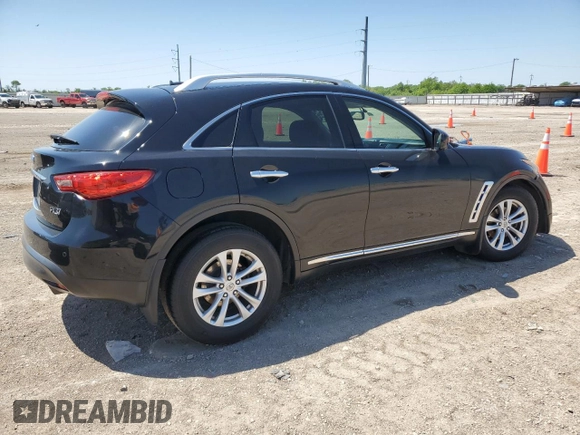 2013 Infiniti FX with VIN JN8CS1MU0DM141129, listed as a Copart auction lot 51896075 with 92,927 mi miles and Salvage Title. Bid and sale history available at carsss.com. Image 3.