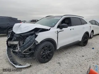 2021 Kia Sorento SX with VIN 5XYRK4LF5MG013948, listed as a Copart auction lot 87057224 with 0 mi miles and Salvage Title. Bid and sale history available at carsss.com. Image 1.